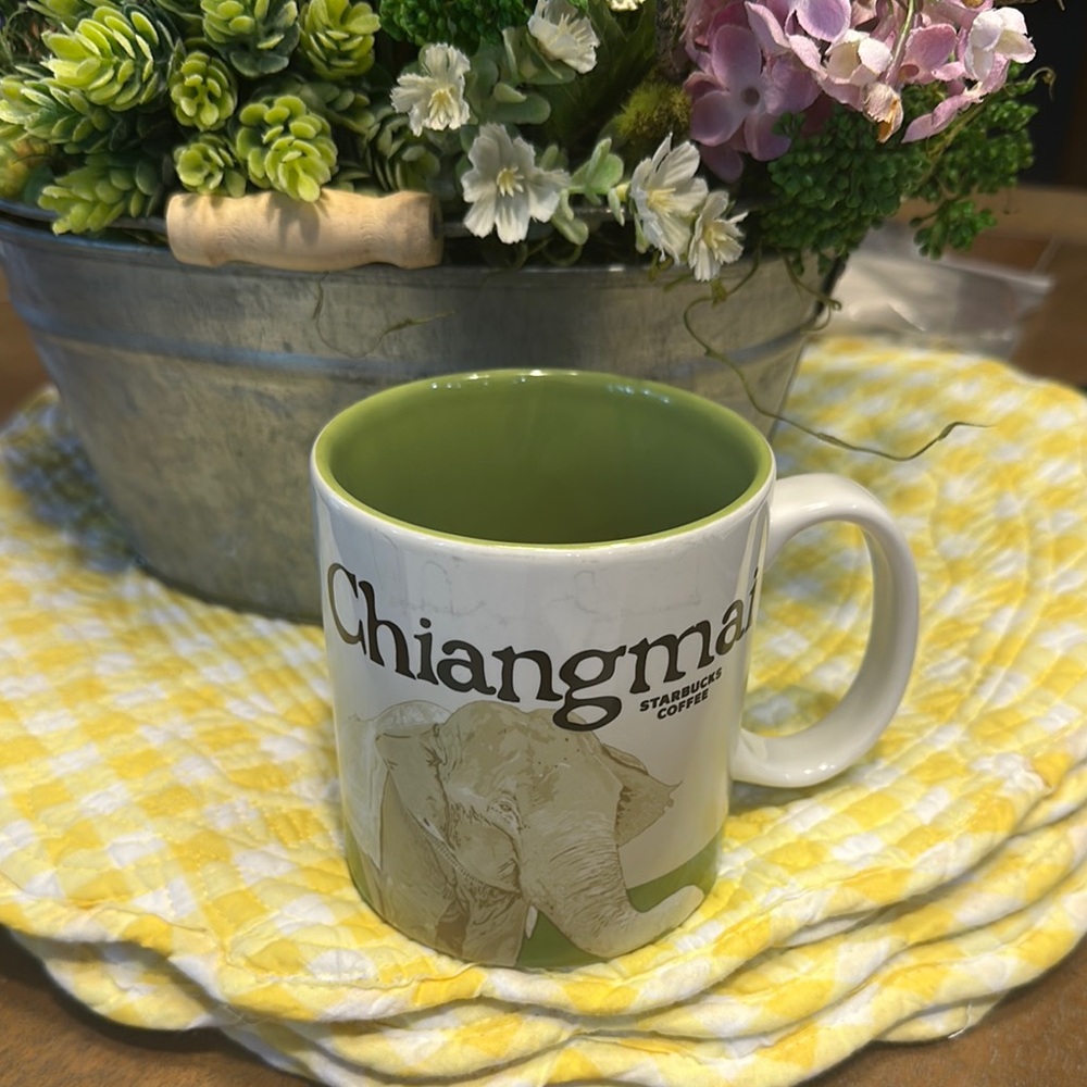 Starbucks Green and White Thailand mug